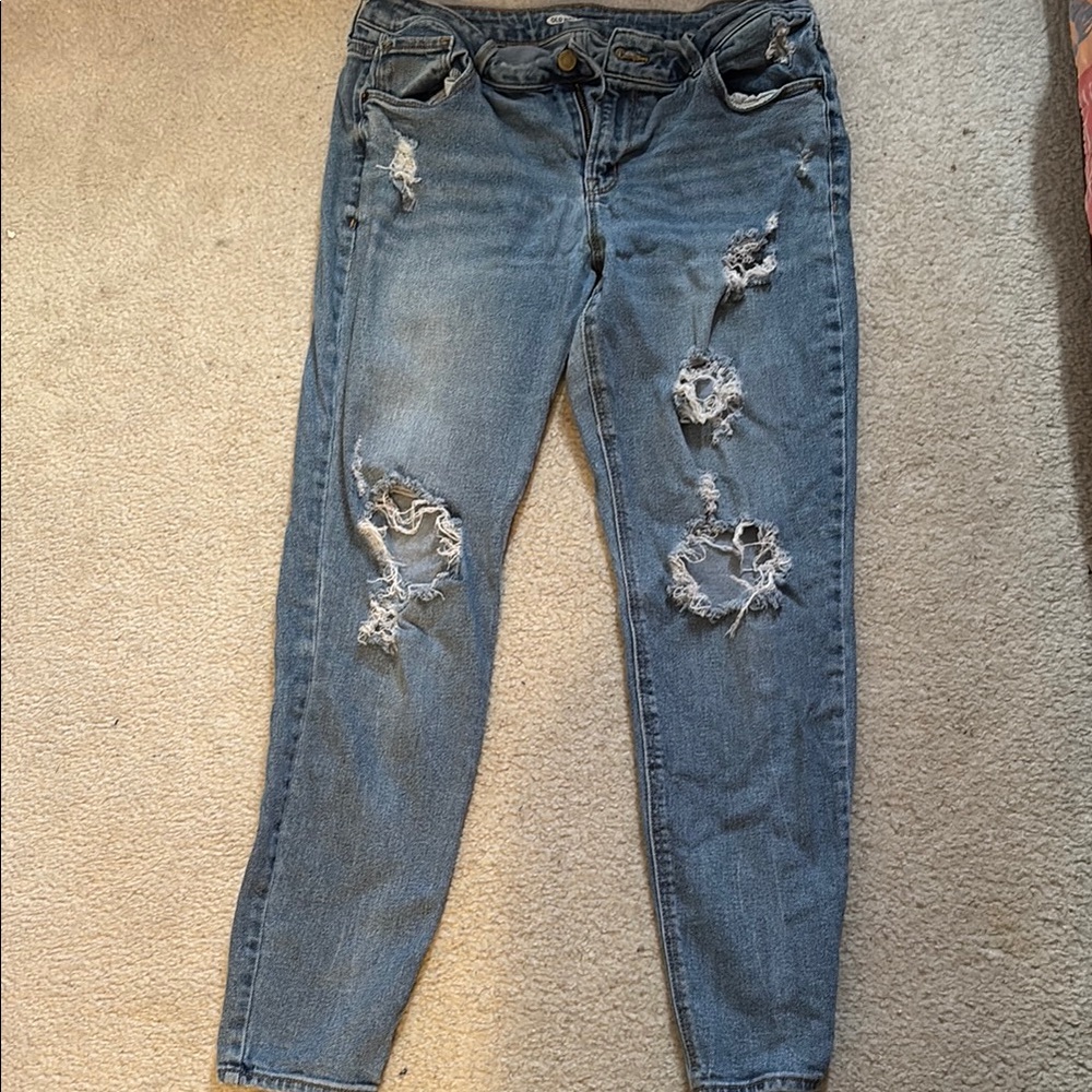 Distressed Blue Jeans for Women